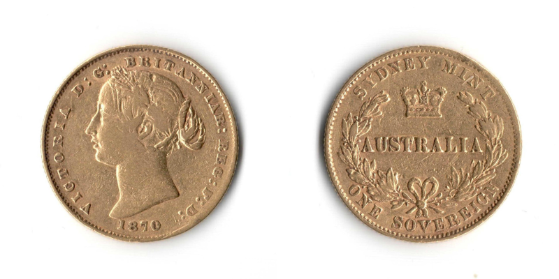 Australia, Vittoria 1 Sterlina 1870 BB